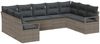 vidaXL Sofa Set mit Kissen 9 pcs Grau Poly Rattan 3346539 Bild 2