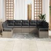 vidaXL Sofa Set mit Kissen 9 pcs Grau Poly Rattan 3346539 Bild 3