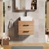 UEV Unterschrank Waschbeckenunterschrank Hängeschrank Badezimmerschrank Wandschrank (Badezimmmer Schrank für Gäste WC) Soft-close Schubladen,Waschbeckenunterschrank mit 2 Schubladen Bild 3