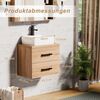 UEV Unterschrank Waschbeckenunterschrank Hängeschrank Badezimmerschrank Wandschrank (Badezimmmer Schrank für Gäste WC) Soft-close Schubladen,Waschbeckenunterschrank mit 2 Schubladen Bild 4