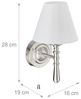 Relaxdays Wandlampe mit Schirm 2er Set Bild 4