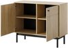 Selsey 'Japandies' Sideboard 3-türig, Eichenholzoptik, ca. 84 x 103 x 39 cm Bild 3