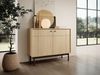 Selsey 'Japandies' Sideboard 3-türig, Eichenholzoptik, ca. 84 x 103 x 39 cm Bild 2