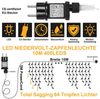 LMaxhome LED-Lichterkette Eisregen Lichterkette für Aussen Flashing Effekt Weihnacht Deko, 400-flammig, 5M/10M/15M Lichtervorhang Speicherfunktion 8 Modi Timer Warmweiß Deko Bild 3