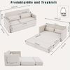 ANYSUN Loungesofa Faltbares Schlafsofa, 2-Sitzer-Couch,das 2-in-1 Klappsofa, Bodensofa-Bett,Cordstoff,mit zwei Lendenkissen, bequemes Cord Bodensofa für Wohnzimmer,Wohnung,kleine Räume Bild 2