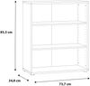 FORTE Tempra2 Regal, Holzwerkstoff, Weiß, 73,7 x 85,5 x 34,8 cm Bild 4