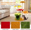 117 cm Katzenbaum mehrstufiger Kletterturm mit Hängekorb gepolsterter Sitzplatz Sisal-Kratzbrettern Kratzbaum Orange Bild 4
