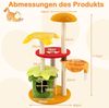 117 cm Katzenbaum mehrstufiger Kletterturm mit Hängekorb gepolsterter Sitzplatz Sisal-Kratzbrettern Kratzbaum Orange Bild 2
