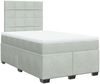 vidaXL Boxspringbett mit Matratze Hellgrau 120x200 cm Samt 3293182 Bild 3