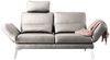 KAWOLA Sofa HURRICANE 2-Sitzer Leder hellgrau 87 x 141 x 170 cm Bild 3