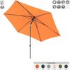 Doppler myZone 300 Mittelmastschirm Push-Up rund 300 cm Sonnenschirm 6 Farben 461591 840S Blockstreifen Anthrazit Bild 3