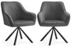 SONGMICS Esszimmerstuhl mit Armlehnen, 2er Set, Samt, 60 x 60 x 81,5 cm, Grau Bild 4