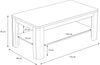 Couchtisch >TIZANO< Ablage, in Eiche Antik Dekor - 110x45x60cm (BxHxT) Bild 4
