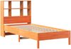 vidaXL Massivholzbett mit Regal ohne Matratze Wachsbraun 75x190 cm 3322896 Bild 3