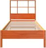 vidaXL Massivholzbett mit Regal ohne Matratze Wachsbraun 75x190 cm 3322896 Bild 4