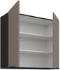 Küchen Hängeschrank 80 cm ARIA Sandgrau ultra matt + Schwarz matt, hochwertige Fronten mit Anti Fingerprint Beschichtung Küchenzeile Küchenblock Bild 3