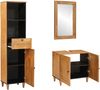 vidaXL Badezimmermöbel-Set mit Schubladen 3 pcs Braun Holzwerkstoff 3310067 Bild 2