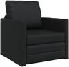 vidaXL Schlafsofa 60cm Schwarz Kunstleder 4106635 Bild 2
