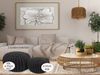 Amagohome Sitzhocker, Pouf, XXL Baumwolle, Steingrau, ø 55 cm Bild 3