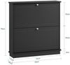 SoBuy FSR99-SCH Schuhschrank, MDF, Lackiert, Schwarz, 76 x 79 x 35 cm Bild 3