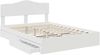 vidaXL Aufbewahrungsbett mit Kopfteil Weiß 140 x 190 cm Holzwerkstoff 3413096 Bild 5