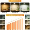 MUPOO Klemmleuchten LED Schreibtischlampe,3 Farbtemperatur,Clip-on-Lampe,Leselampe Klemme, 10 Helligkeitseinstellungen, 40cm/70cm Lampenhöhe,Speicherfunktion,USB-Plug in Bild 4