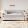 Flieks Daybett, Polsterbett Tagesbett 90/180x190cm mit Bluetooth USB Ausziehbett Bild 3