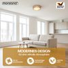 monzana Deckenleuchte, rund, 1-flammig, E27, Stoffschirm, Taupe, Ø 30 cm Bild 2
