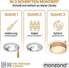 monzana Deckenleuchte, rund, 1-flammig, E27, Stoffschirm, Taupe, Ø 30 cm Bild 3