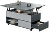 MODFU Couchtisch Hydraulischer Hub Tisch, multifunktional (Wohnzimmertisch, Sofatisch, Satztisch, Beistelltisch, 1-St, mit Rollen), mit Verstecktem Stauraum und Ablage Bild 5