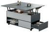 MODFU Couchtisch Hydraulischer Hub Tisch, multifunktional (Wohnzimmertisch, Sofatisch, Satztisch, Beistelltisch, 1-St, mit Rollen), mit Verstecktem Stauraum und Ablage Bild 4