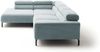 KAWOLA Sofa DELIA Ecksofa XL Cord hellblau Recamiere links 74 x 219 x 312 cm Bild 5