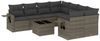 vidaXL 9-tlg. Garten-Sofagarnitur mit Kissen Grau Poly Rattan 3219959 Bild 2