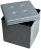 Faltbarer Sitzhocker Fußhocker Hocker Aufbewahrungsbox Sitzwürfel Box Dunkelgrau Bild 3