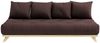 Karup Design SENZA Futonsofa inkl. 4 Kissen Gestell Natur, Matratze Brown Bild 3
