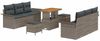 vidaXL Garten-Sofa-Set mit Kissen mit Speicher 9 pcs Grau 3364043 Bild 2