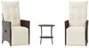 vidaXL 3-tlg. Bistro-Set mit Kissen Braun Poly Rattan 365674 Bild 2