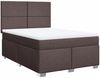vidaXL Boxspringbett mit Matratze Dunkelbraun 140x190 cm Stoff 3290479 Bild 2