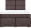 vidaXL Boxspringbett mit Matratze Dunkelbraun 140x190 cm Stoff 3290479 Bild 4