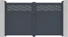 Vente-unique - BAZIO Eingangstor Metall Grau - B 4,6 cm x H 176 cm x L 300 cm Bild 4