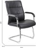Dmora Stuhl Decimo, Wartezimmersitz mit Armlehnen für das Büro, Ergonomischer Wartesitz, 66x59h98 cm, Schwarz Bild 3
