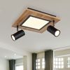 LED Deckenleuchte, Holzoptik, Strahler schwenkbar L 30 cm Bild 2