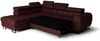 Ecksofa Schlafsofa BASTIEN MAX in Stoff Terra Puderrosa Ottomane Links Bild 3