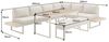 riess-ambiente Sitzgruppe IBIZA GRAND 280cm greige - Aluminium, mit Sitzpolstern, wetterfest, (Set, 3-tlg, Sitzecke, Bank, Tisch, 7x Sitzkissen, 7x Rückenkissen), Outdoorlounge inkl Kissen & Tisch -ideal für Terrasse, Balkon & Garten Bild 4