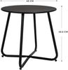 Grand patio Runder Beistelltisch Schwarz Garten Couchtisch Bild 3