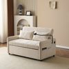 Multifunktions-Klappschlafsofa, verstellbar, mit USB-Ladung, Chenille Beige, 129x76x81 cm Bild 2