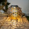 2x LED Solarleuchte, Kugel, Geflecht, silber-antik, H 29 cm Bild 3