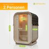 Artsauna Fasssauna Nolvik S, Outdoor-Sauna aus Fichtenholz, 3,6 kW Ofen, LED, Komplettset mit Sanduhr, Eimer & Thermometer, winterfest, Cube Design Bild 4