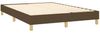 Doppelbett, Polsterbett mit Matratze Hellgrau 140x190 cm Stoff Dunkelbraun 140x190 cm Bild 4