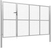 vidaXL Gartentor Stahl 350 x 150 cm Silbern 144343 Bild 2
